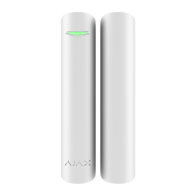 AJAX - DOOR PROTECT PLUS SUPERIOR WHITE Ασύρματη μαγνητική επαφή SUPERIOR, με ενσωματωμένους αισθητήρες κραδασμού και κλίσης, σε λευκό χρώμα.