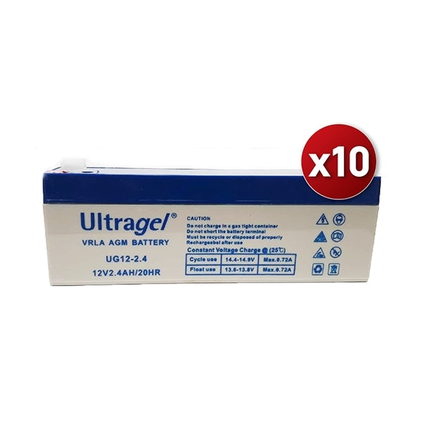 Battery VRLA Lead Acid 12V-2.4Ah UltraGel (10 Items)