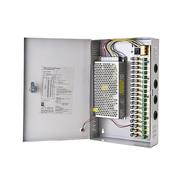 ROTOR Supply 12V/10A with 18 outputs and Metal Box