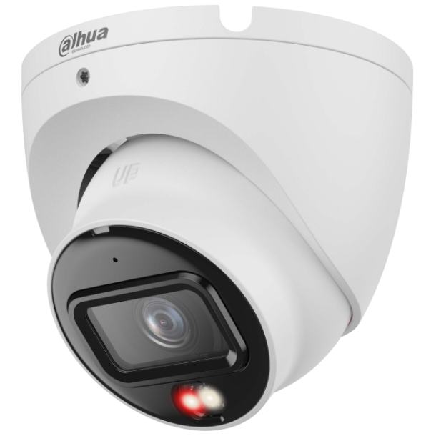 DAHUA - IPC-HDW1639T-A-IL-0280B-S6 IP Dome κάμερα ανάλυσης 6MP, με φακό 2.8mm, IR30m και Led 30m. Ενσωματωμένο μικρόφωνο.