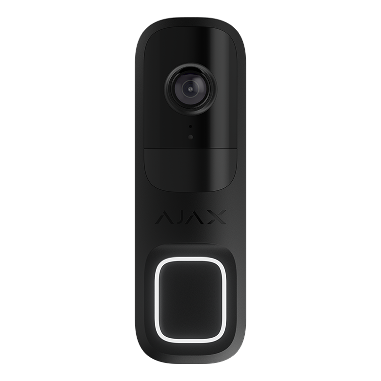 AJAX - AJAX SYSTEMS - DOORBELL BLACK Δικτυακή μπουτονιέρα μίας κλήσης, με δυνατότητα πλήρους ενσωμάτωσης στο Ajax HUB και υποστήριξη καταγραφής μέσω Ajax NVR.