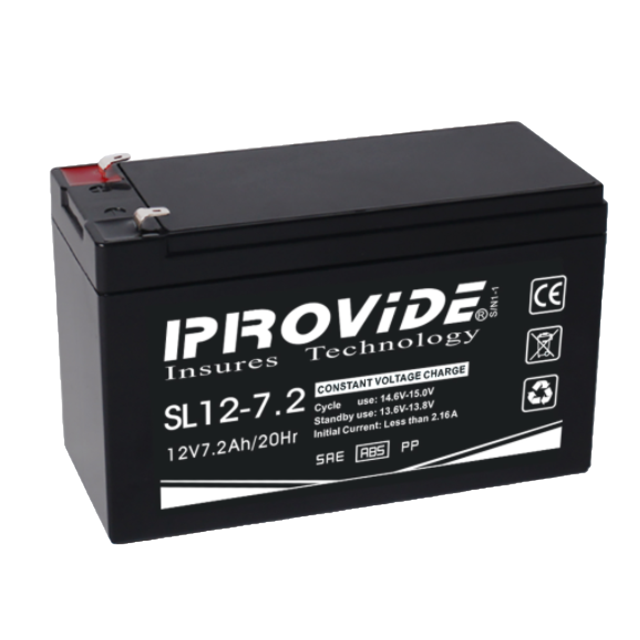 PROVIDE - BATTERY 12V 7.2AH Επαναφορτιζόμενη μπαταρία μολύβδου 12V / 7.2Ah.