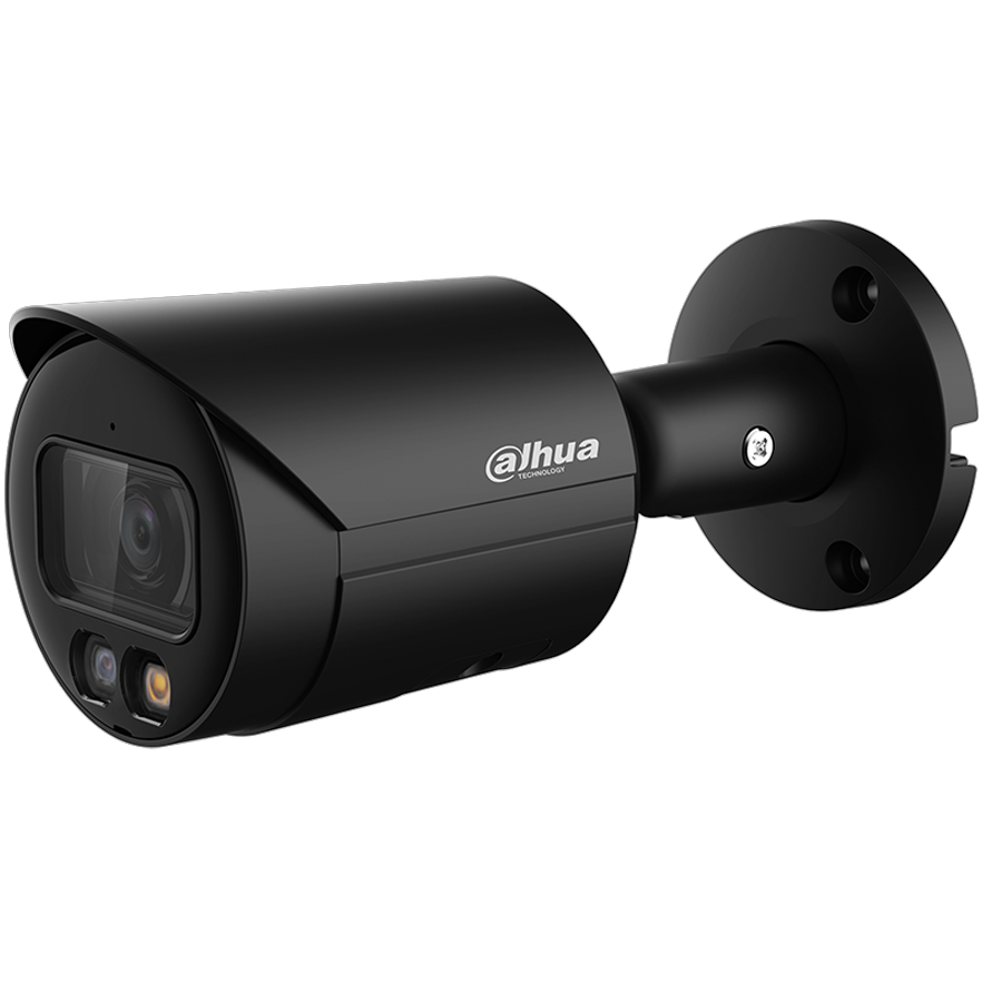 DAHUA - IPC-HFW2449S-S-IL-0280B-BLACK IP Smart Dual Illuminator Bullet κάμερα ανάλυσης 4MP, με φακό 2.8mm, IR30m και Led 30m. Ενσωματωμένο μικρόφωνο.