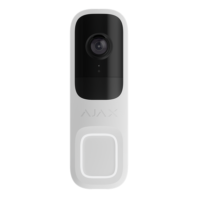 AJAX - AJAX SYSTEMS - DOORBELL WHITE Δικτυακή μπουτονιέρα μίας κλήσης, με δυνατότητα πλήρους ενσωμάτωσης στο Ajax HUB και υποστήριξη καταγραφής μέσω Ajax NVR.