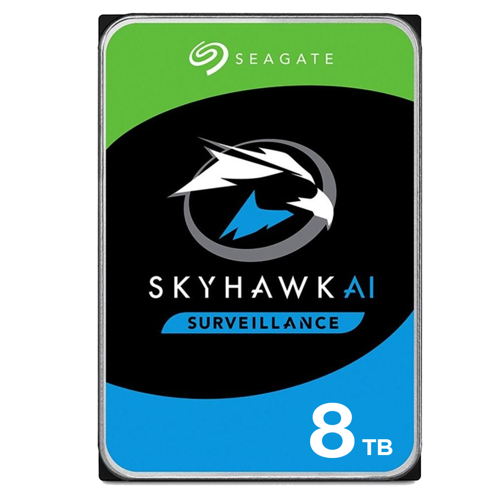 SEAGATE - SKYHAWK 8TB Σκληρός δίσκος 8TB ειδικά σχεδιασμένος για συστήματα παρακολούθησης με λειτουργία 24/7.