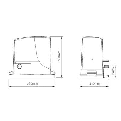 Nice ROBUS 600 (Premium Kit) - Μοτέρ Συρόμενης Γκαραζόπορτας