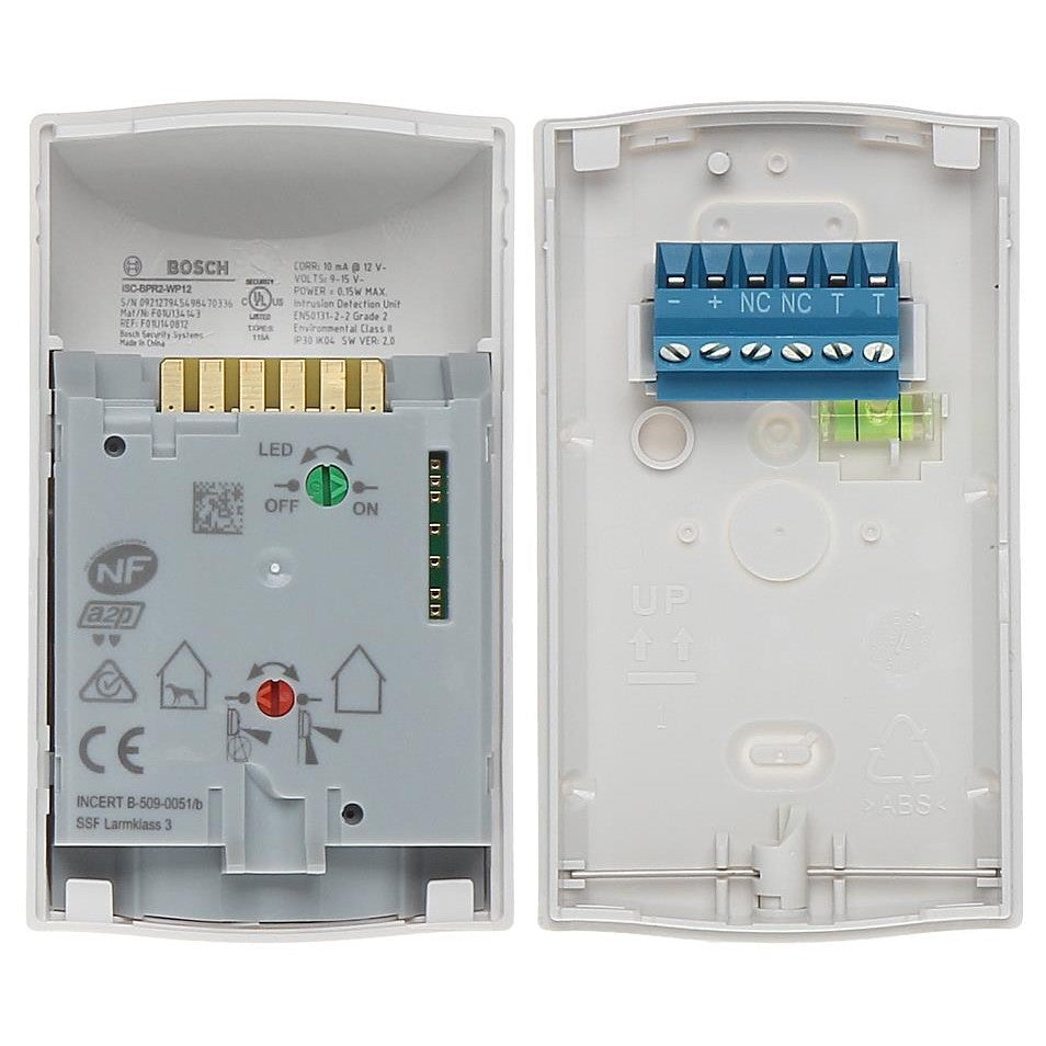 BOSCH - ISC-BPR2-WP12 (PET) Ενσύρματος ανιχνευτής κίνησης (PIR & PET Friendly), εμβέλειας 12m.