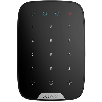 AJAX - KEYPAD BLACK Ασύματο πληκτρολόγιο αφής, σε μαύρο χρώμα.