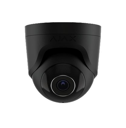 AJAX - TURRETCAM (5 MP/2.8mm) BLACK Ενσύρματη IP Turret κάμερα ανάλυσης 5MP (2800 x 1620px), με γωνία θέασης 100° - 110° και ενσωματωμένο μικρόφωνο, σε μαύρο χρώμα.