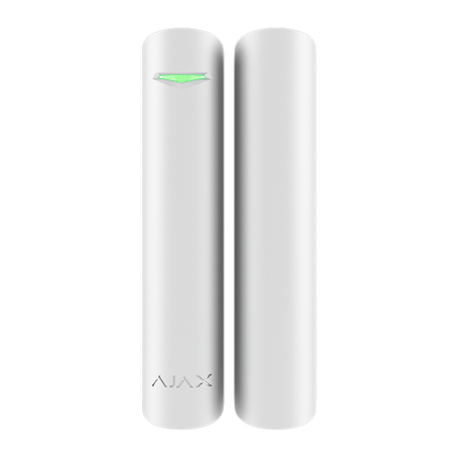 AJAX - DOOR PROTECT SUPERIOR WHITE Aσύρματη μαγνητική επαφή SUPERIOR, για έλεγχο ανοιγμάτων κτιρίων (πόρτες και παράθυρα), σε λευκό χρώμα.