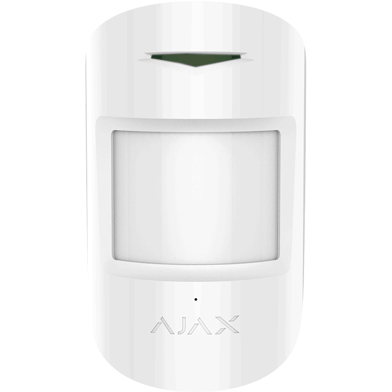 AJAX - MOTION PROTECT WHITE Ασύρματος ανιχνευτής κίνησης PIR & Pet Friedly, σε λευκό χρώμα.