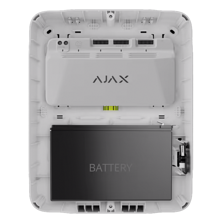 AJAX - CASE C (260) WHITE Κουτί διακλάδωσης μιας θέσης με υποδοχή για μια μπαταρία, για ασφαλή ενσύρματη σύνδεση συσκευών Ajax Fibra, σε λευκό χρώμα.