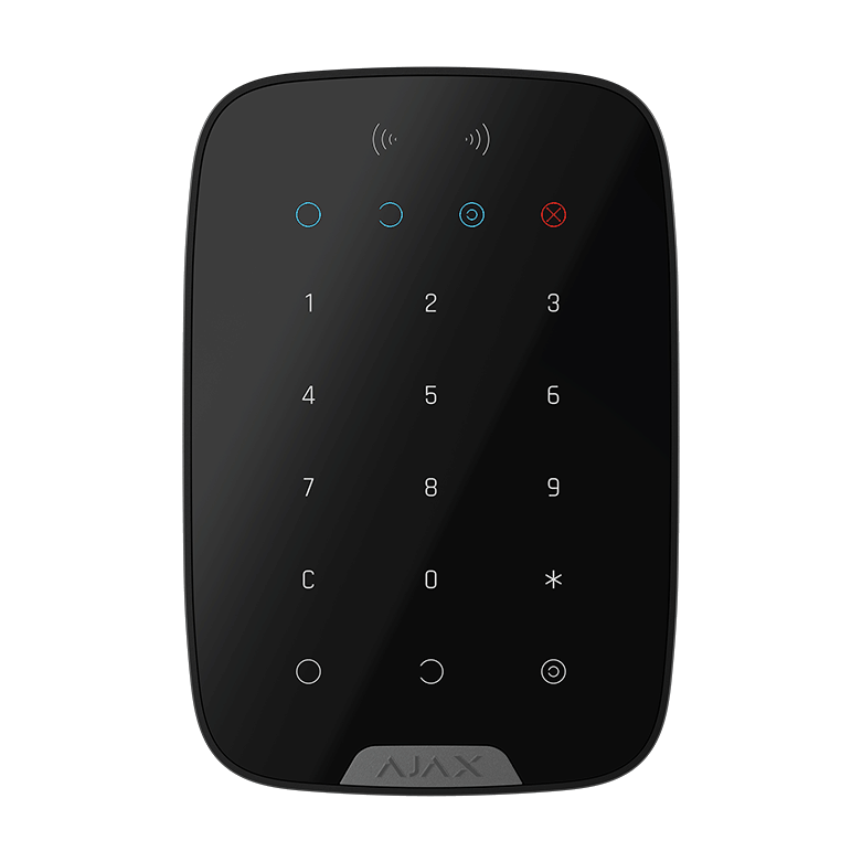 AJAX - KEYPAD PLUS SUPERIOR BLACK  Ασύρματο πληκτρολόγιο αφής SUPERIOR, με ενσωματωμένο Proximity Reader, σε μαύρο χρώμα.