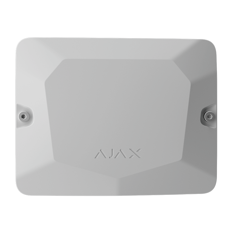 AJAX - CASE B (175) WHITE Κουτί διακλάδωσης δύο θέσεων, για ασφαλή ενσύρματη σύνδεση συσκευών Ajax Fibra, σε λευκό χρώμα.