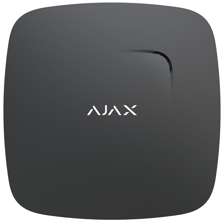 AJAX - FIRE PROTECT PLUS (With CO) BLACK Ασύρματος ανιχνευτής καπνού, θερμοκρασίας και μονοξειδίου του άνθρακα (CO) με ενσωματωμένη σειρήνα, σε μαύρο χρώμα.
