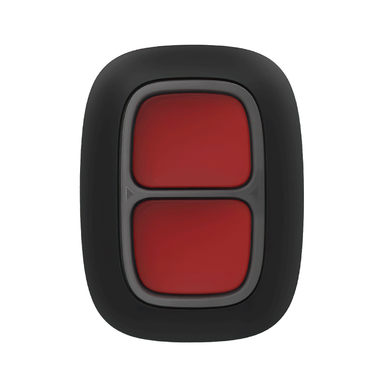 AJAX - DOUBLE BUTTON BLACK Ασύρματο μπουτόν πανικού δύο πλήκτρων, σε μαύρο χρώμα.