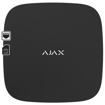 AJAX - HUB BLACK Ασύρματη κεντρική μονάδα GSM/GPRS και Ethernet , σε μαύρο χρώμα.