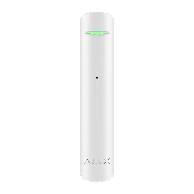 AJAX - GLASS PROTECT SUPERIOR WHITE Ασύρματος ανιχνευτής θραύσης κρυστάλλων SUPERIOR, σε λευκό χρώμα.