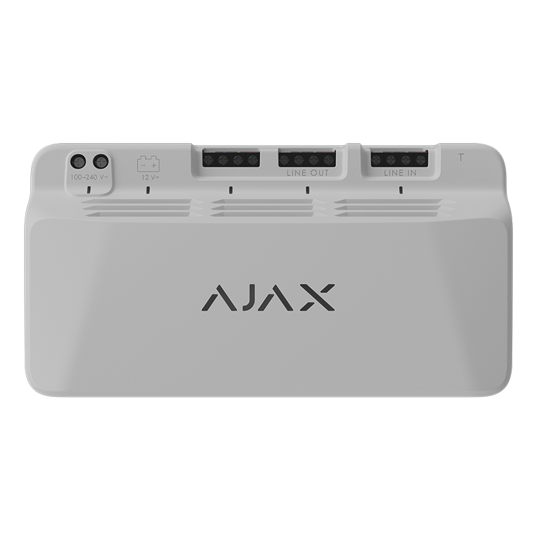 AJAX - LINESUPPLY FIBRA 45W WHITE Τροφοδοτικό 45W για ενίσχυση τροφοδοσίας συσκευών Fibra.