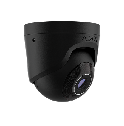AJAX - TURRETCAM (5 MP/2.8mm) BLACK Ενσύρματη IP Turret κάμερα ανάλυσης 5MP (2800 x 1620px), με γωνία θέασης 100° - 110° και ενσωματωμένο μικρόφωνο, σε μαύρο χρώμα.