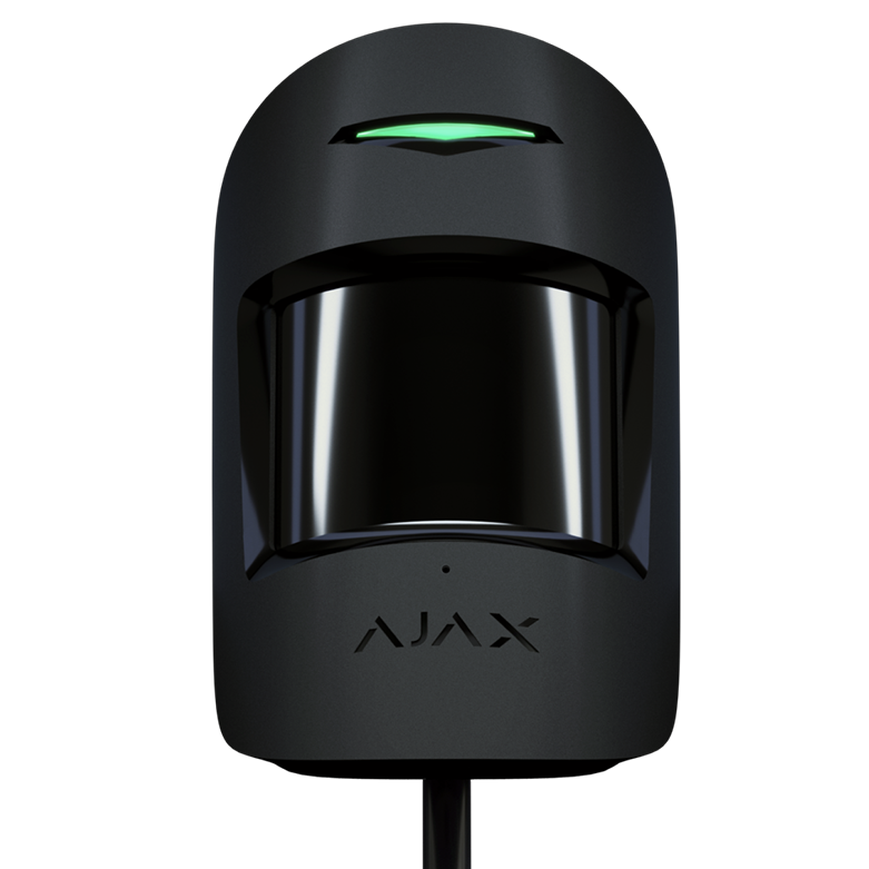 AJAX - COMBIPROTECT FIBRA BLACK Ενσύρματος ανιχνευτής κίνησης FIBRA, PIR, Glass Break & Pet Friendly (20kg) σε μαύρο χρώμα.