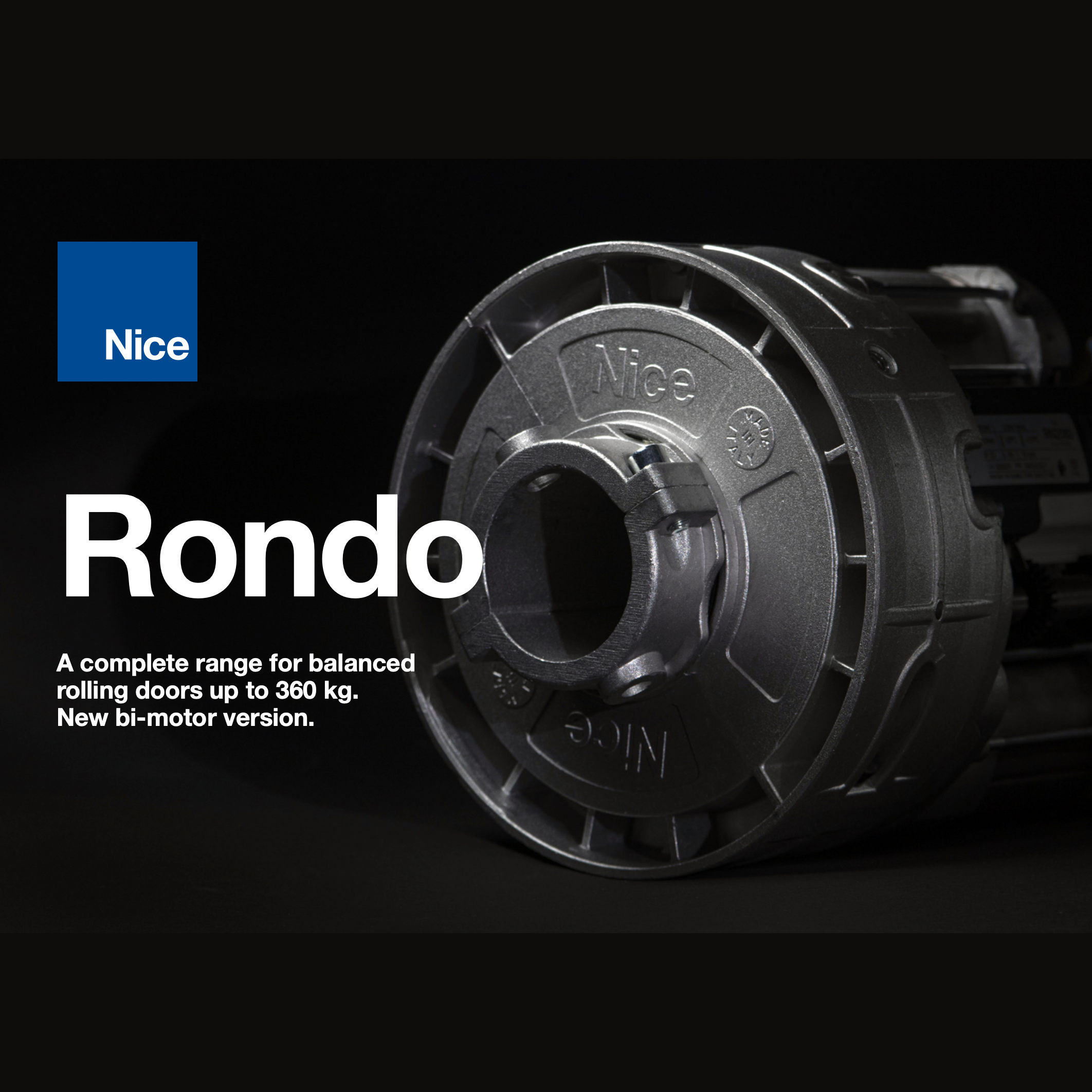 Nice RONDO RN2480 - Κεντρικό μοτέρ ρολού 400Nm Φ76 Διπλό