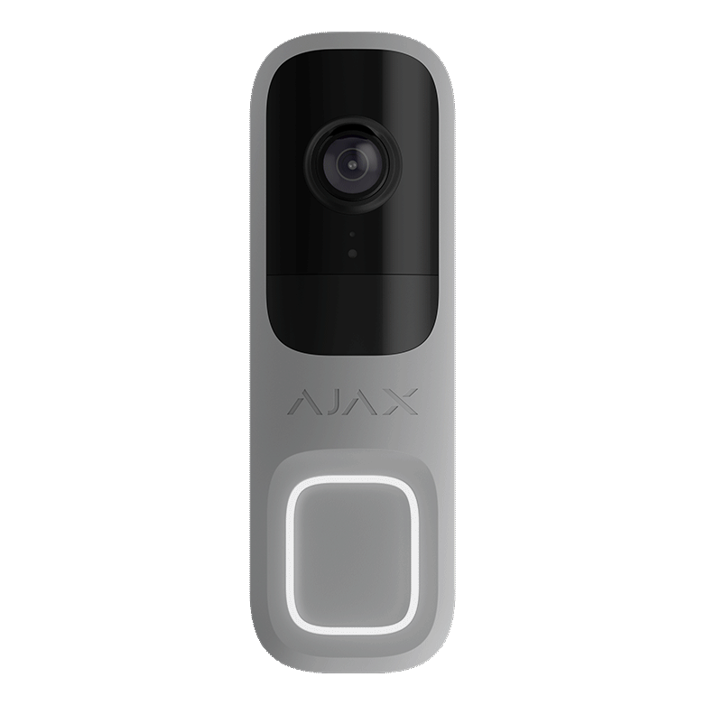 AJAX - AJAX SYSTEMS - DOORBELL GREY Δικτυακή μπουτονιέρα μίας κλήσης, με δυνατότητα πλήρους ενσωμάτωσης στο Ajax HUB και υποστήριξη καταγραφής μέσω Ajax NVR.
