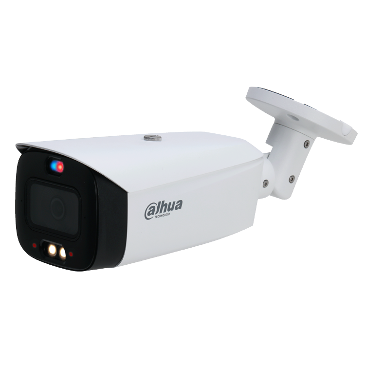 DAHUA - IPC-HFW3549T1-AS-PV-0280B-S5 TioC 2.0 Bullet κάμερα ανάλυσης 5MP, με φακό 2.8mm. Ενσωματωμένο μικρόφωνο, ηχείο και φλας που αναβοσβήνει σε περίπτωση εισβολής.