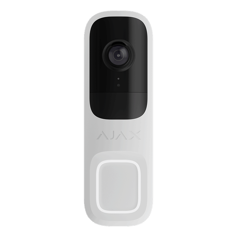 AJAX - AJAX SYSTEMS - DOORBELL WHITE Δικτυακή μπουτονιέρα μίας κλήσης, με δυνατότητα πλήρους ενσωμάτωσης στο Ajax HUB και υποστήριξη καταγραφής μέσω Ajax NVR.