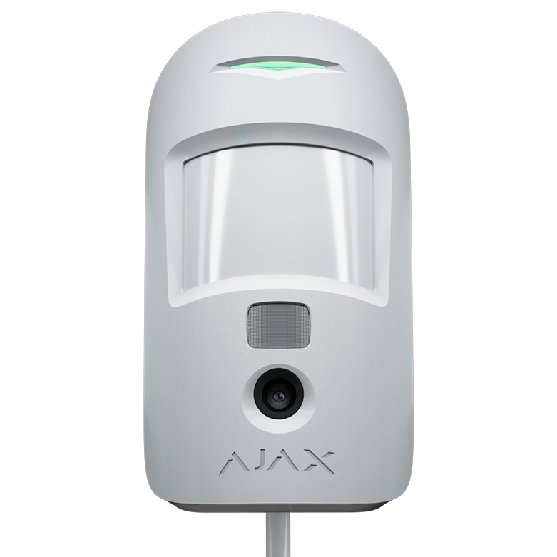 AJAX - MOTION CAM FIBRA WHITE (PhOD) Ενσύρματος ανιχνευτής FIBRA, PIR & Pet Friendly (20kg), με ενσωματωμένη κάμερα για φωτογραφίες κατ' επιλογή, σε λευκό χρώμα.