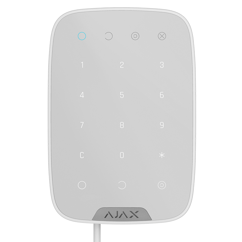 AJAX - KEYPAD FIBRA WHITE Ενσύρματο πληκτρολόγιο FIBRA, σε λευκό χρώμα.