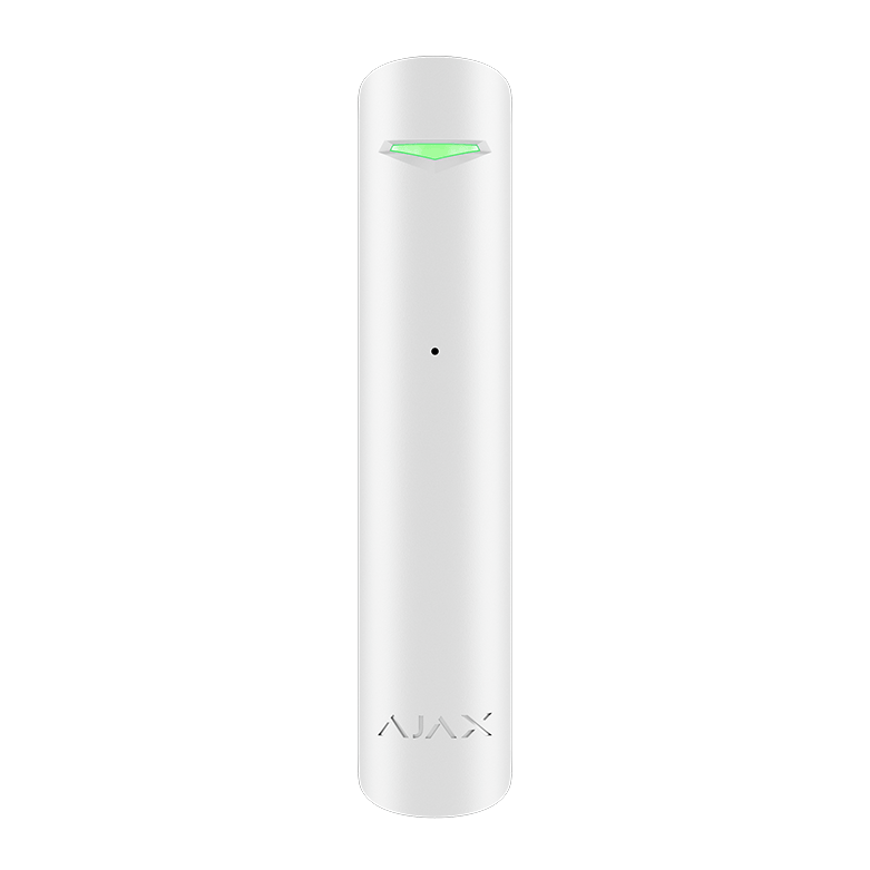 AJAX - GLASS PROTECT SUPERIOR WHITE Ασύρματος ανιχνευτής θραύσης κρυστάλλων SUPERIOR, σε λευκό χρώμα.
