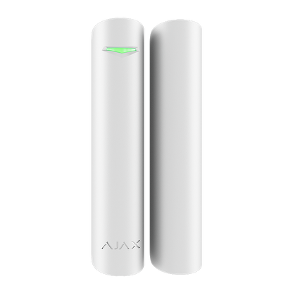 AJAX - DOOR PROTECT SUPERIOR WHITE Aσύρματη μαγνητική επαφή SUPERIOR, για έλεγχο ανοιγμάτων κτιρίων (πόρτες και παράθυρα), σε λευκό χρώμα.