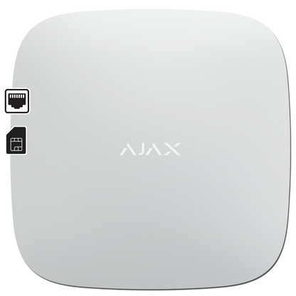 AJAX - HUB WHITE Ασύρματη κεντρική μονάδα GSM/GPRS και Ethernet , σε λευκό χρώμα.