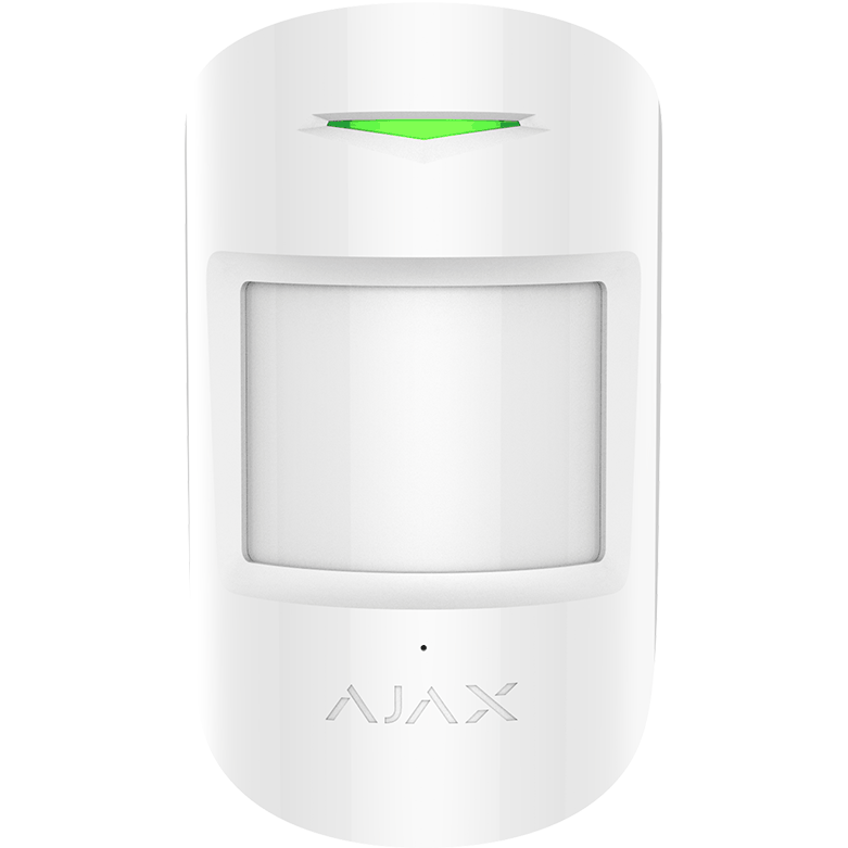AJAX - COMBI PROTECT WHITE Ασύρματος ανιχνευτής κίνησης PIR , Glass Break & Pet (20kg) σε λευκό χρώμα.
