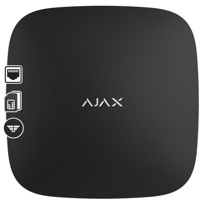 AJAX - HUB 2 BLACK Ασύρματη κεντρική μονάδα με GSM/GPRS (Dual Micro SIM 2G) και Ethernet , σε μαύρο χρώμα.
