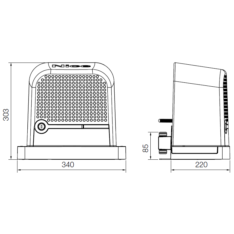 Nice ROBUS 400 NEW (RBS400) (Premium Kit) - Μοτέρ Συρόμενης Γκαραζόπορτας
