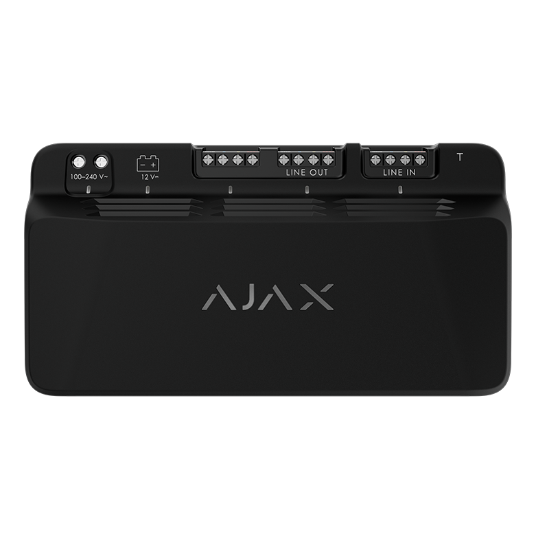 AJAX - LINESUPPLY FIBRA 45W BLACK Τροφοδοτικό 45W για ενίσχυση τροφοδοσίας συσκευών Fibra.