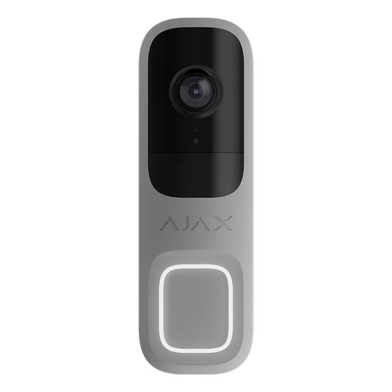 AJAX - AJAX SYSTEMS - DOORBELL GREY Δικτυακή μπουτονιέρα μίας κλήσης, με δυνατότητα πλήρους ενσωμάτωσης στο Ajax HUB και υποστήριξη καταγραφής μέσω Ajax NVR.