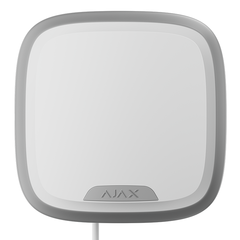 AJAX - STREET SIREN PLUS FIBRA WHITE Ενσύρματη εξωτερική σειρήνα PLUS FIBRA, σε λευκό χρώμα.