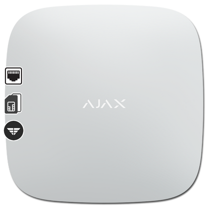 AJAX - HUB 2 WHITE Ασύρματη κεντρική μονάδα με GSM/GPRS (Dual Micro SIM 2G) και Ethernet , σε λευκό χρώμα.