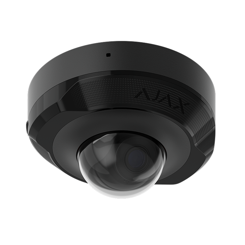 AJAX - DOMECAM MINI (5 MP/2.8mm) BLACK Ενσύρματη IP MiniDome κάμερα ανάλυσης 5MP (2800 x 1620px), με γωνία θέασης 100° - 110° και ενσωματωμένο μικρόφωνο, σε μαύρο χρώμα.