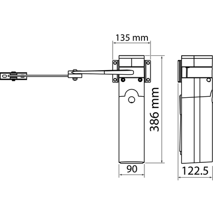 Nice WALKY 2024 (Premium Διπλό Kit) Σετ μηχανισμών 24V για ανοιγόμενες αυλόπορτες έως 1,8 μέτρα