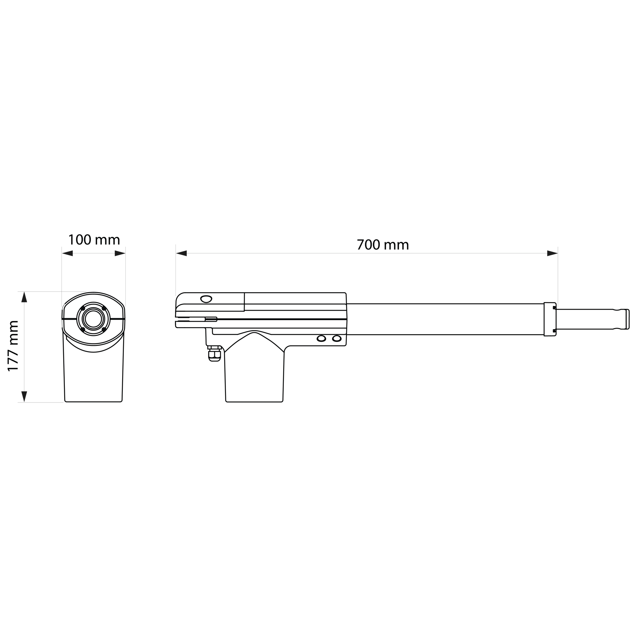 Nice TOO4500 (Basic Διπλό Kit) - Σετ μηχανισμών 230V για ανοιγόμενες αυλόπορτες έως 3m και 250kg