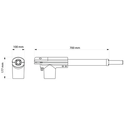 Nice TOO3024 (Basic Διπλό Kit) - Σετ μηχανισμών 24V για ανοιγόμενες αυλόπορτες με μήκος κάθε φύλλου έως 2m και 300kg
