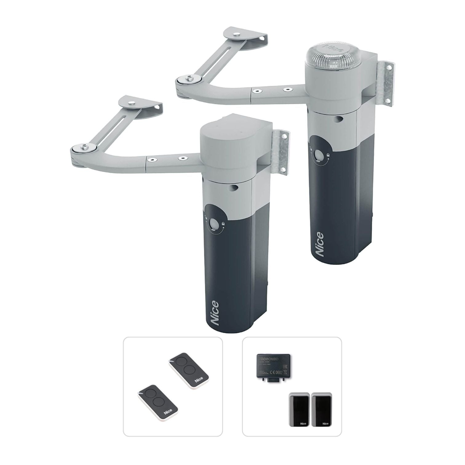 Nice WALKY 2024 (Premium Διπλό Kit) Σετ μηχανισμών 24V για ανοιγόμενες αυλόπορτες έως 1,8 μέτρα