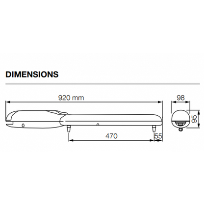 Nice WINGO 5 (Basic Διπλό Kit) Σετ μηχανισμών 230V για ανοιγόμενες αυλόπορτες έως 3.5m